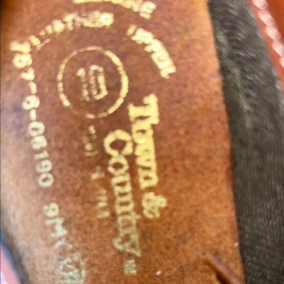 Vintage Town &amp;Country Brown Leather Tie up Loafers size 10