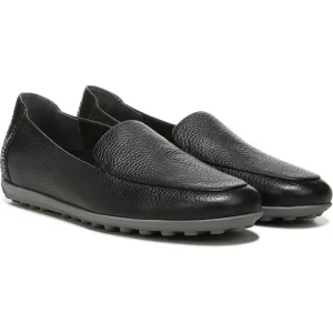 Vionic Black Leather Loafer Slip On Flats Rubber Sole Arc Support Shoes Size 7.5