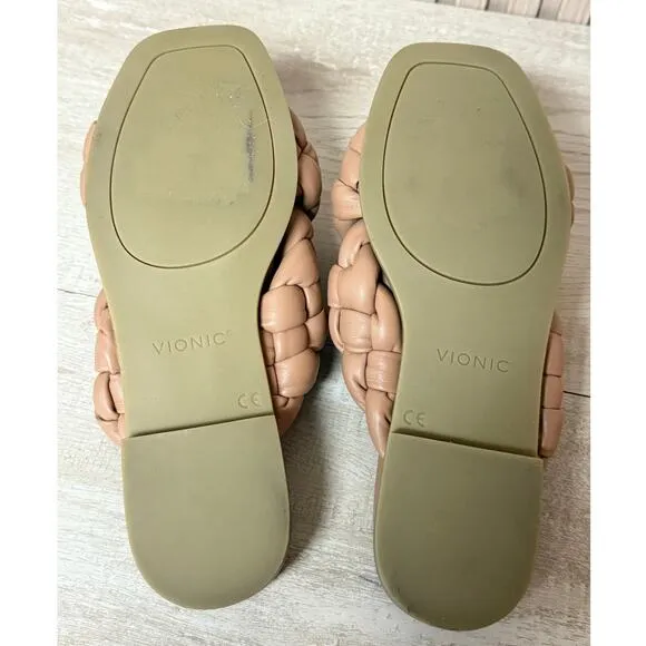 Vionic Braided Cross Strap Slides Kalina Women's Size 6