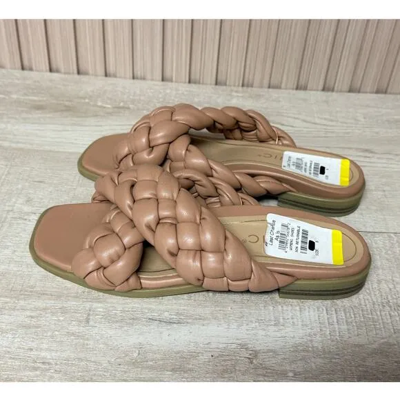 Vionic Braided Cross Strap Slides Kalina Women's Size 6