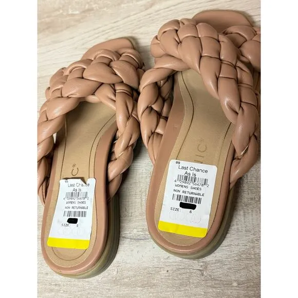 Vionic Braided Cross Strap Slides Kalina Women's Size 6