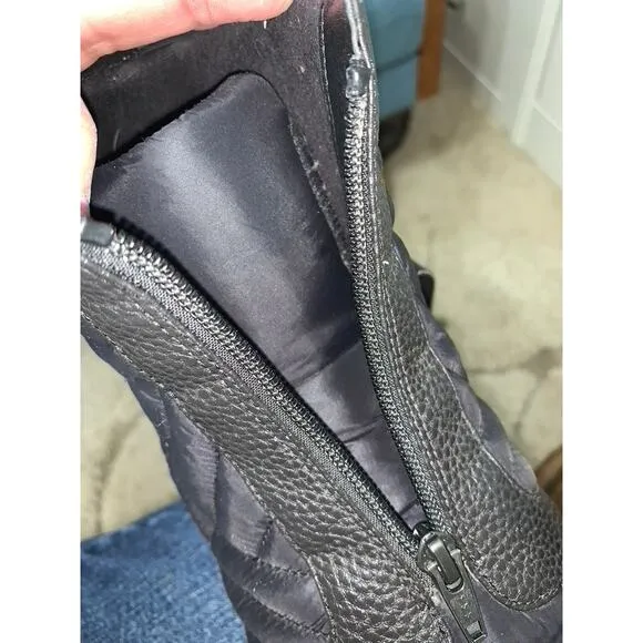 Vionic Janara Women's Black Quilted Ankle‎ Boots Size 9 Water Repellent