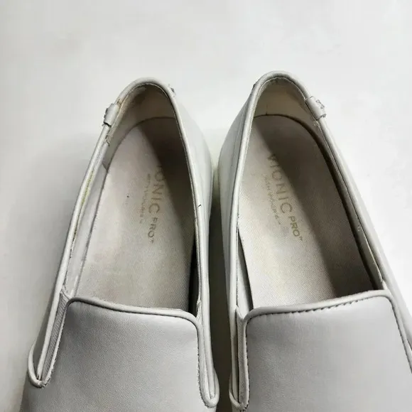 VIONIC Pro Avery Women’s White Leather Comfort Slip On Loafers Size 11