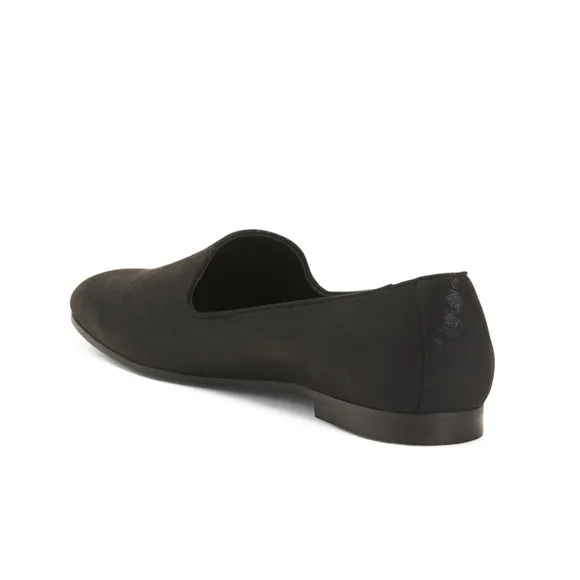 Vionic Willa Shimmer Suede Comfort Loafers Black With Metallic Women’s Size 6