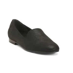 Vionic Willa Shimmer Suede Comfort Loafers Black With Metallic Women’s Size 6