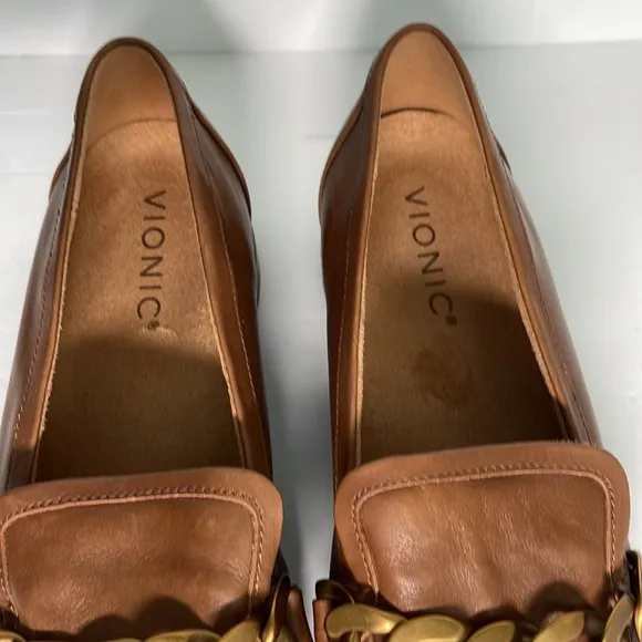 Vionic Women’s Mizelle Leather Comfort Loafers Brown 7.5