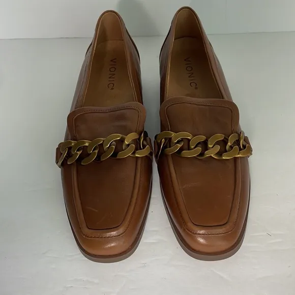 Vionic Women’s Mizelle Leather Comfort Loafers Brown 7.5