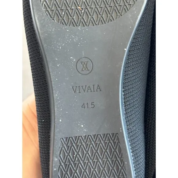Vivaia Aria 5 Pointed Toe Flats Black Comfort Shoes 41.5, US 10