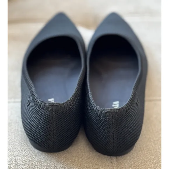 Vivaia Aria 5 Pointed Toe Flats Black Comfort Shoes 41.5, US 10