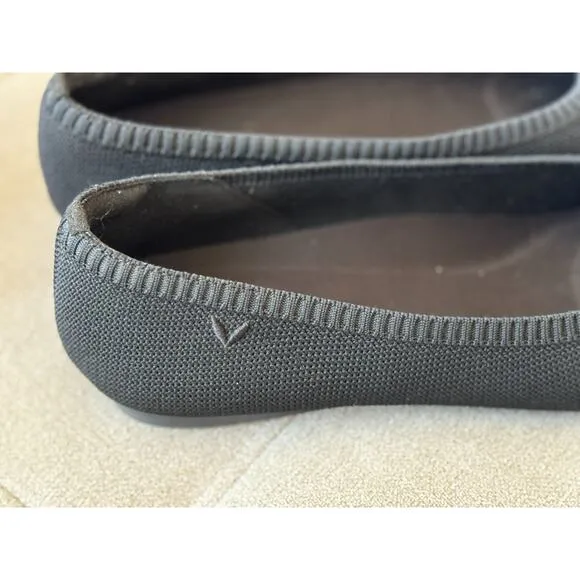 Vivaia Aria 5 Pointed Toe Flats Black Comfort Shoes 41.5, US 10