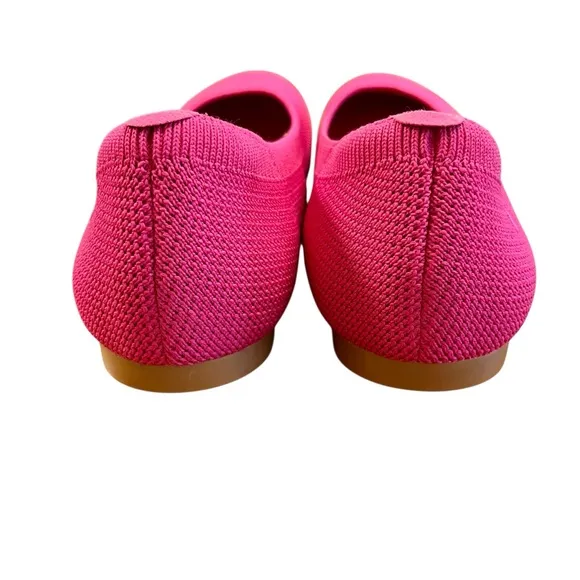 VIVAIA Pink Knit Tamia 2.0 Almond Toe Ballet Flats 39 US 8 Comfort Shoes Travel