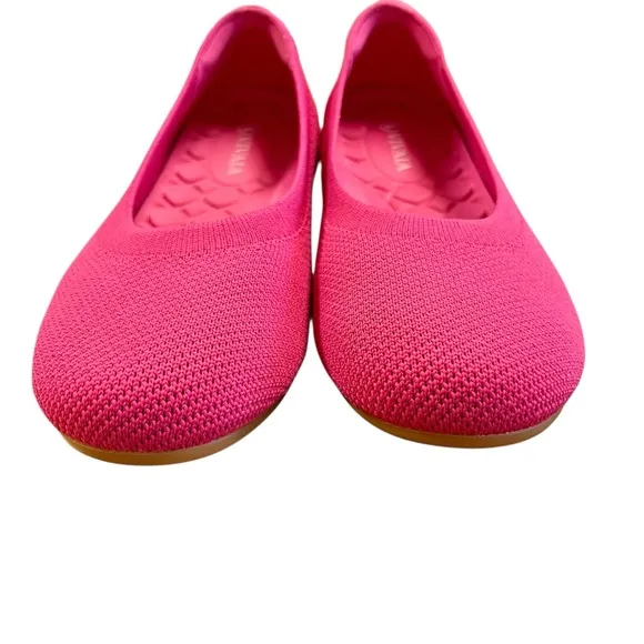 VIVAIA Pink Knit Tamia 2.0 Almond Toe Ballet Flats 39 US 8 Comfort Shoes Travel