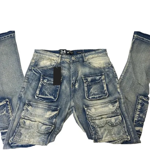 Waimea Men's Skinny Stacked Jeans – Size 36 – Blue – NWT