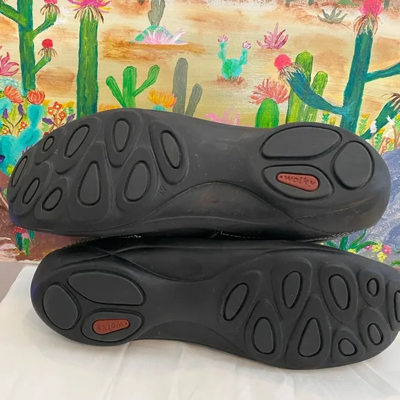 Wolky Black Leather Mary Jane Velcro Strap, Square Toe, Women’s Size 42 EU/11 US