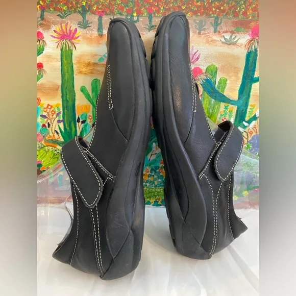Wolky Black Leather Mary Jane Velcro Strap, Square Toe, Women’s Size 42 EU/11 US