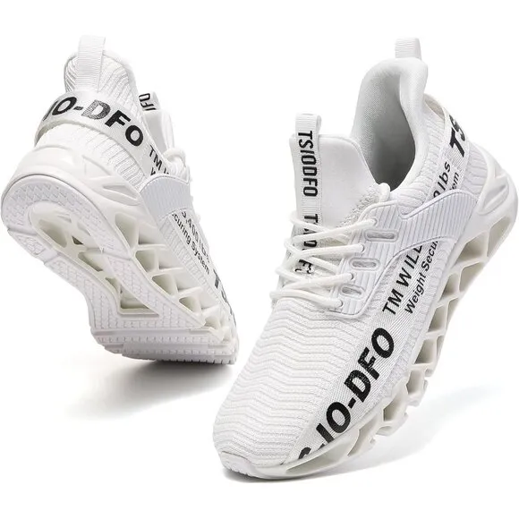 Women White Athletic Shoes Walking Running Shoes Non-Slip Fashion Sneakers