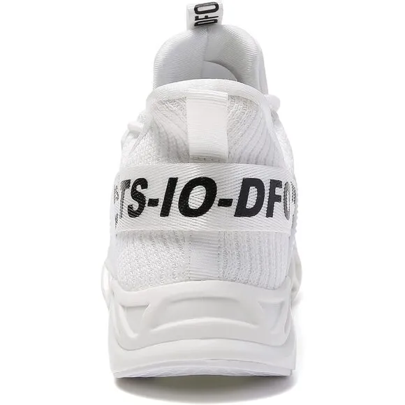 Women White Athletic Shoes Walking Running Shoes Non-Slip Fashion Sneakers