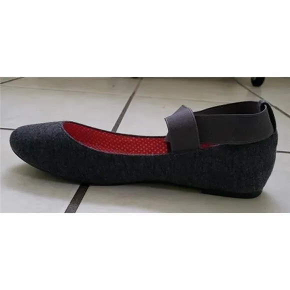 Women's Ballet Flats Elastic Ankle Strap Slip-On Shoes Size 9