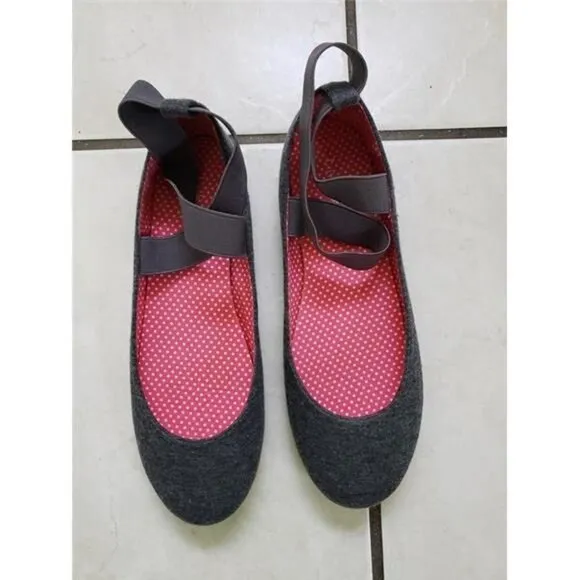 Women's Ballet Flats Elastic Ankle Strap Slip-On Shoes Size 9