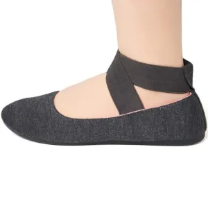 Women's Ballet Flats Elastic Ankle Strap Slip-On Shoes Size 9