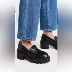 Women's Black Chunky Loafers