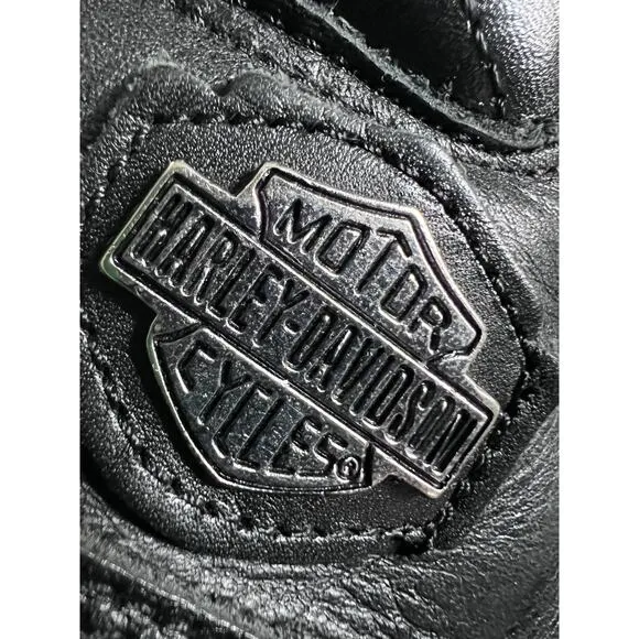 Women's Harley Davidson Ankle Lace Up Heeled Quilted Boots Sz 7 Grunge Goth