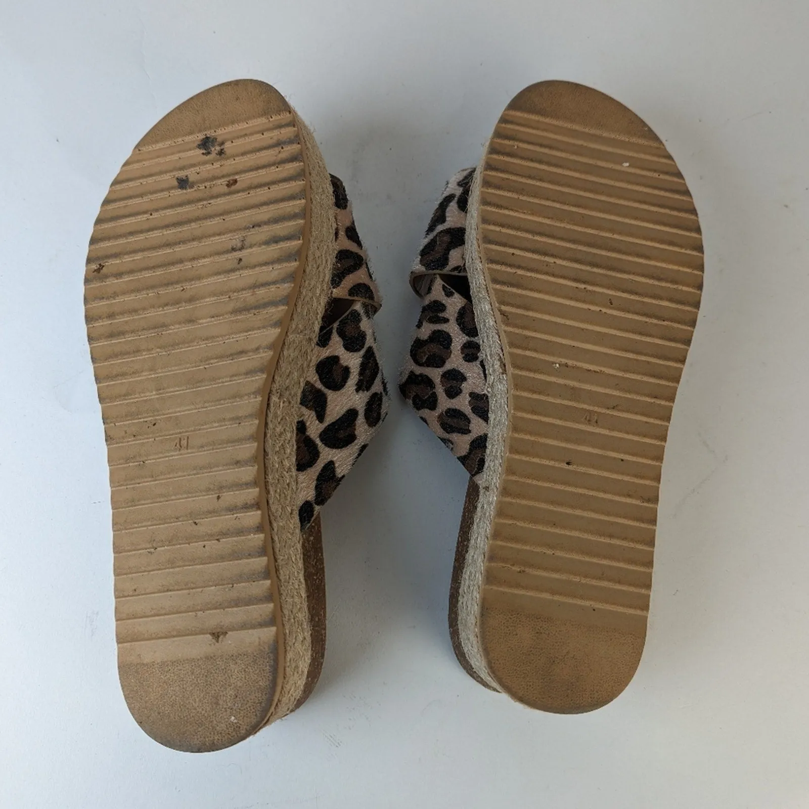 Women's Platform Leopard Print Espadrilles - 41