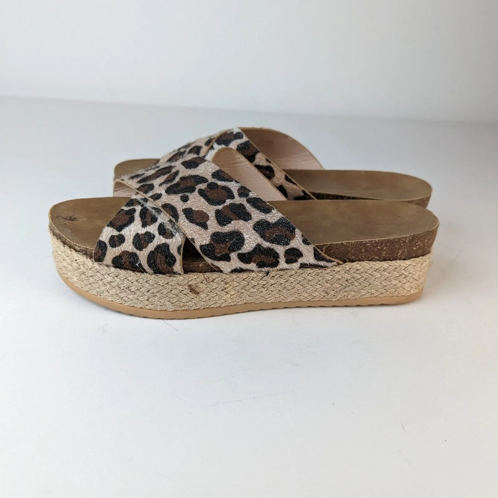 Women's Platform Leopard Print Espadrilles - 41