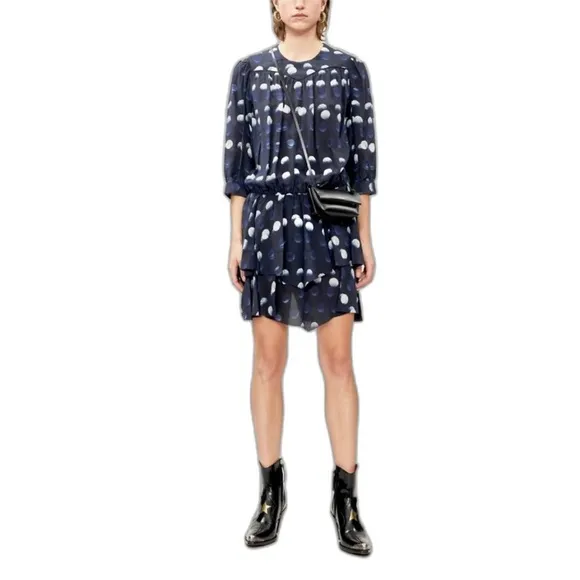 Zadig &amp; Voltaire Rooka Dot Mini Silk Dress washable Marine XS