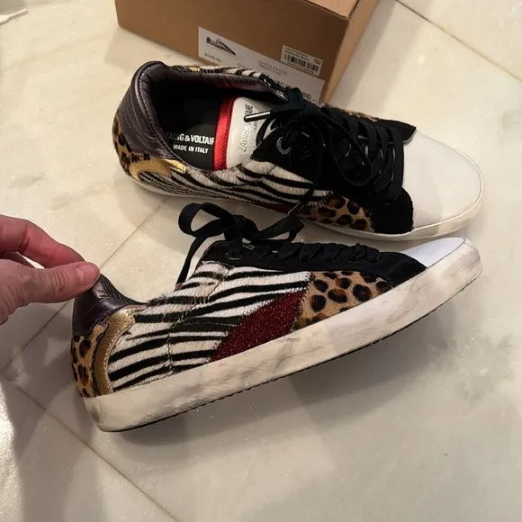 Zadig and Voltaire sneakers with various print throughout.