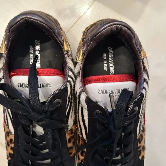 Zadig and Voltaire sneakers with various print throughout.