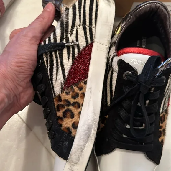 Zadig and Voltaire sneakers with various print throughout.