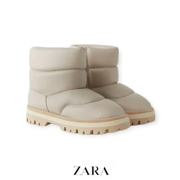 ZARA Kids | Off White | QUILTED BOOTS