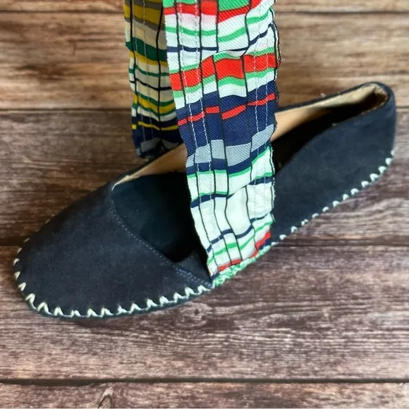 Zara Lace-Up Leather Espadrilles Size 6 1/2
