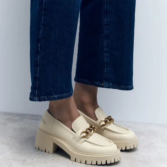 ZARA PLATFORM LUG HEELED LOAFERS bloggers favorite