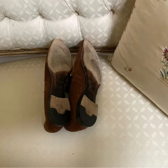 Zegna Men's Brown Suede Loafers size 10